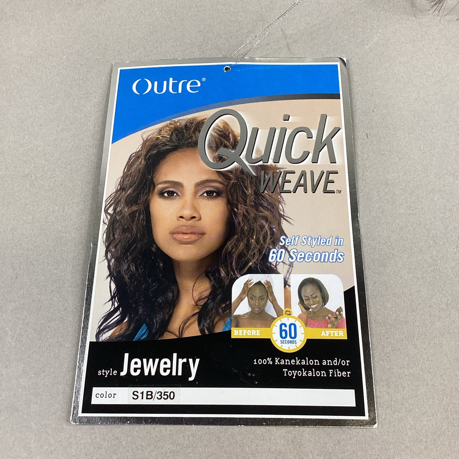 Jewelry Wavy #S1B/350 Off Black Copper Synthetic Quick Weave Wig
