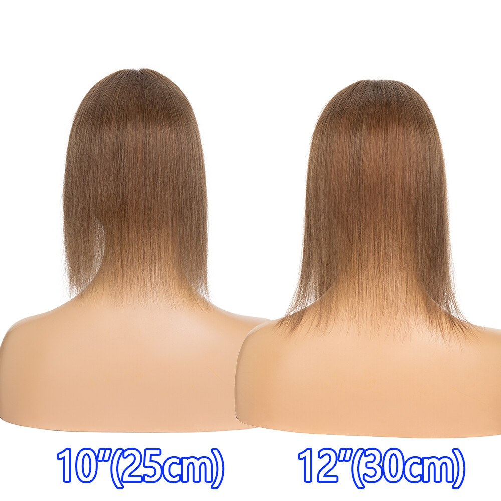 Side Part Remy Human Hair Topper Lace Base Hand-Tied For Hair lossing Thinning