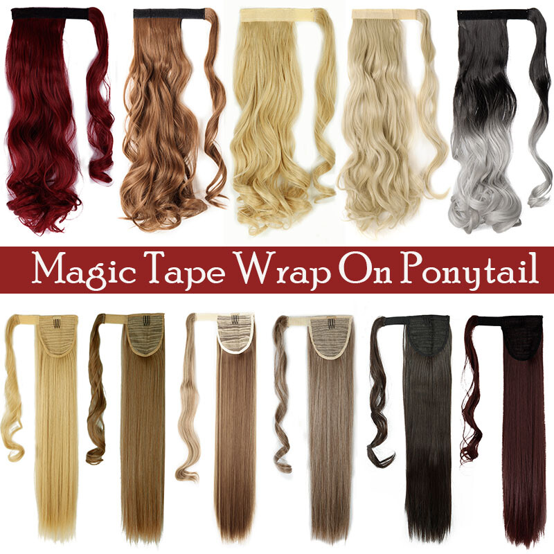 1PCS Hair Ponytail Clip In Hair Extensions Real as Human Wrap Around Pony Tail