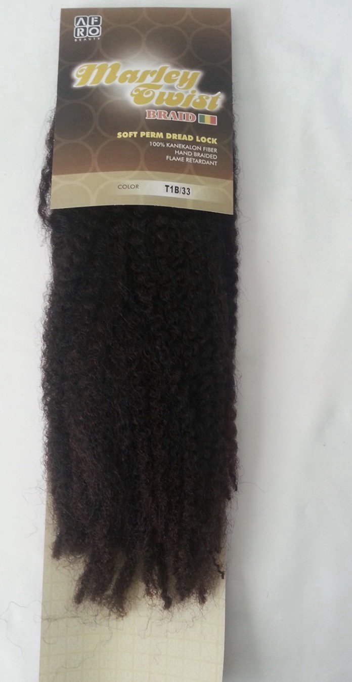 Afro Beauty Marley Twist Braid Synthetic Weft Hair Extensions, Various Colors