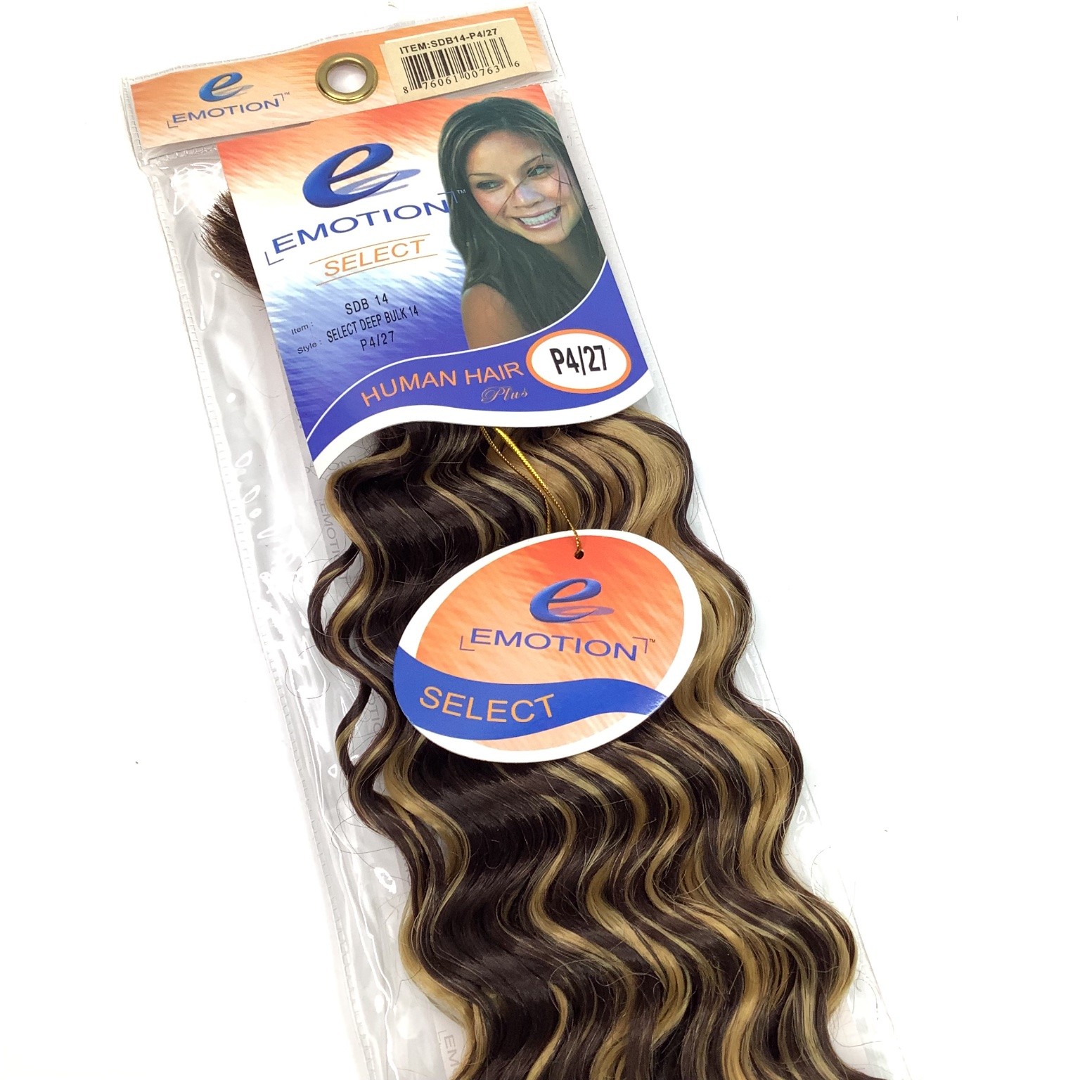 e MOTION SELECT Deep Bulk 14 Human Hair Extensions P4/27 Wavy