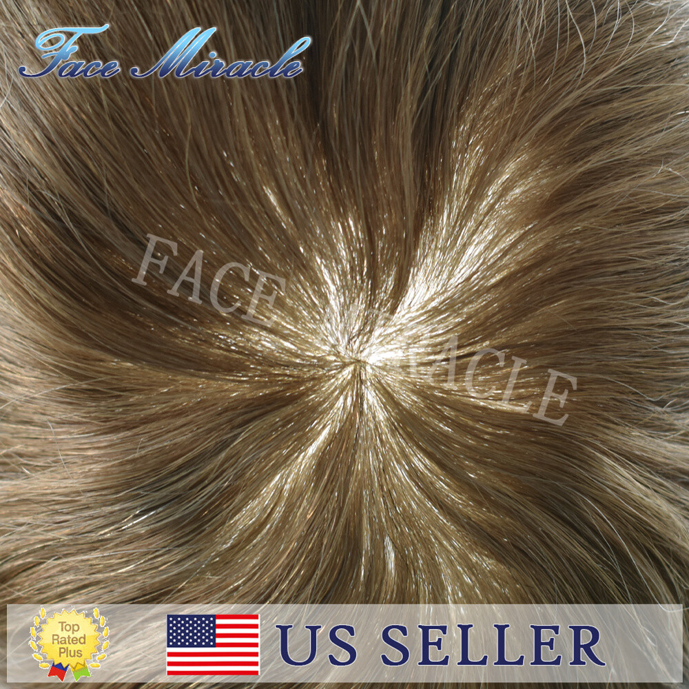 Full Poly Toupee for Men Human Hair System 0.1MM Skin PU Toupee Hair for Man Wig