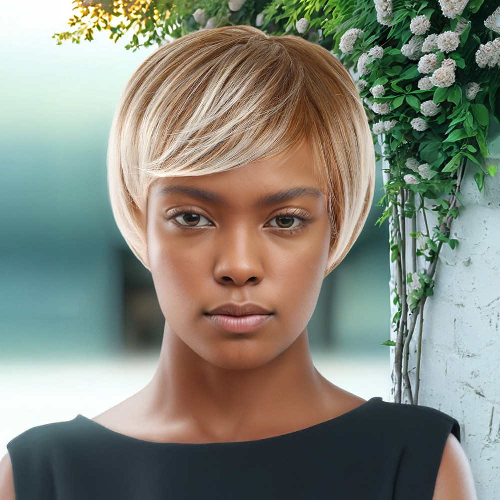 20CM Short Women Short Wigs Synthetic Natural Fake Hair Cosplay Casual