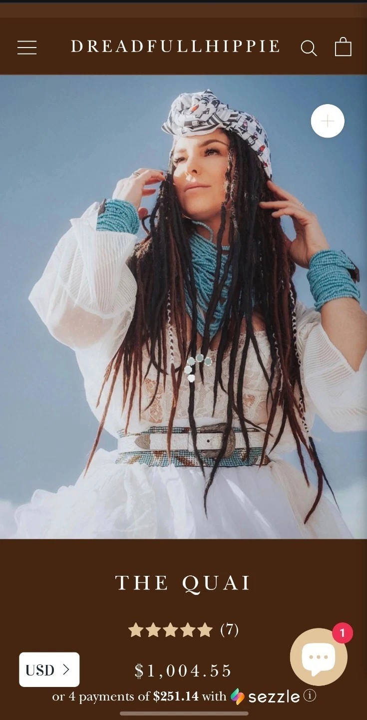 Dreadfull Hippy Dreadlock Extensions, Dainty/Regular Sized Double Ended