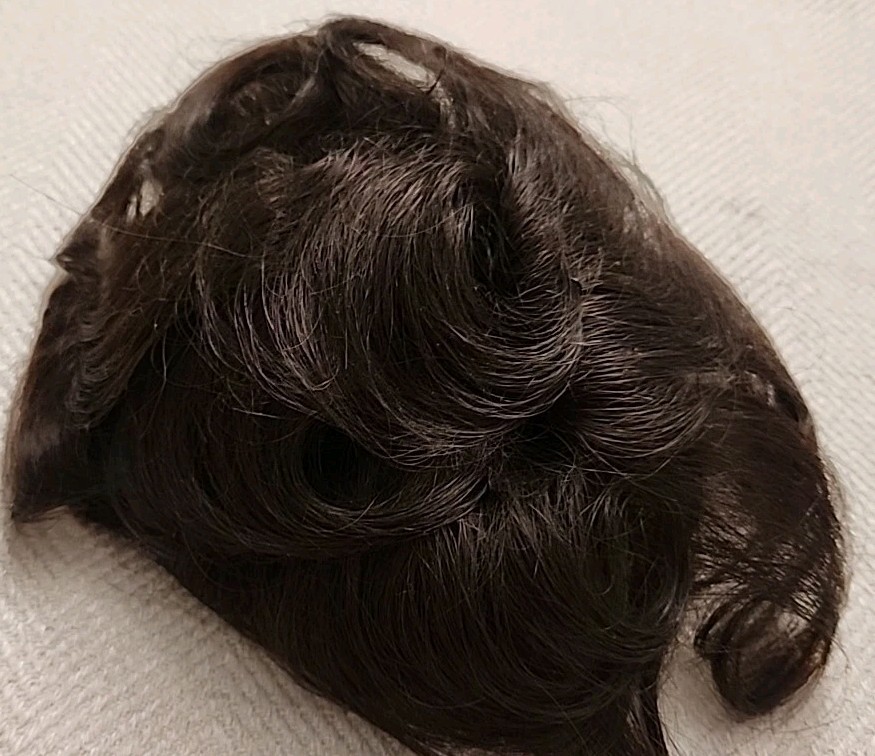 Vintage MCM Beauty Tress Human Hair Chestnut Brown Curl Wiglet Wig ~ Hong Kong