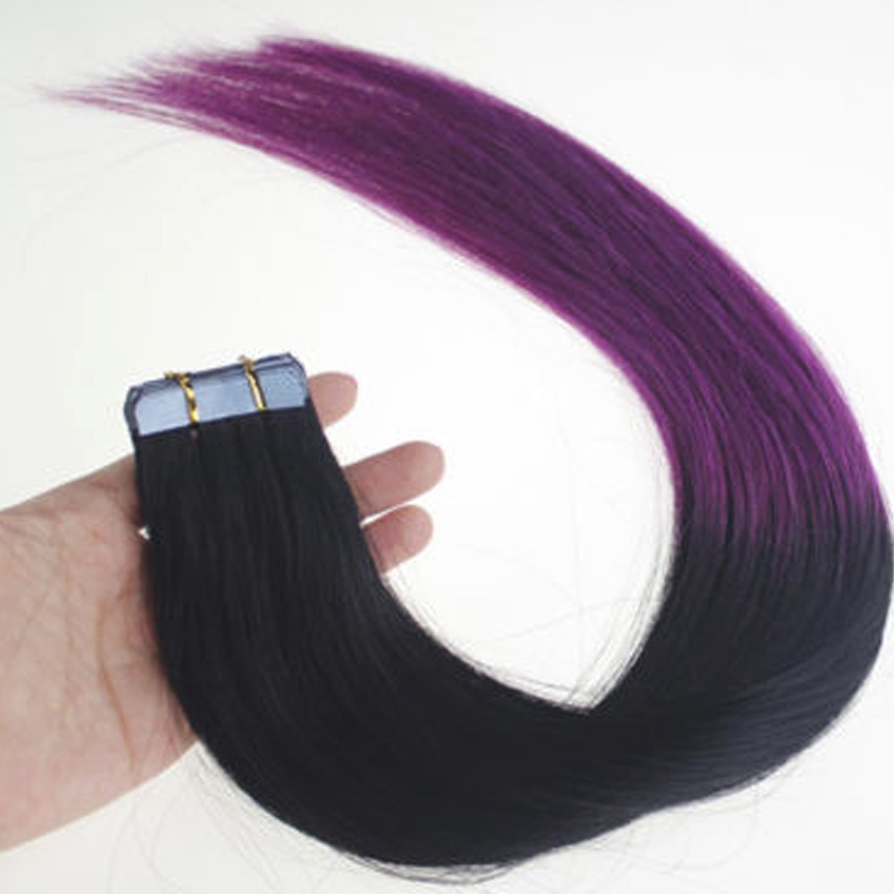 Tape in Hair Extensions 100% Remy Real Human Hair Seamless Skin Wefts Balayage