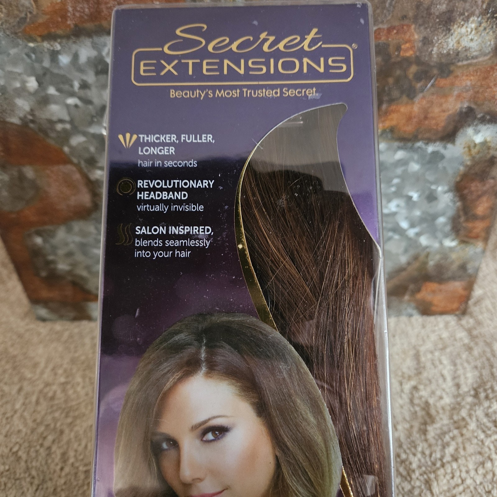 Daisy Fuentes Secret Extensions Revolutionary Headband #06 Medium Red Brown NIB!