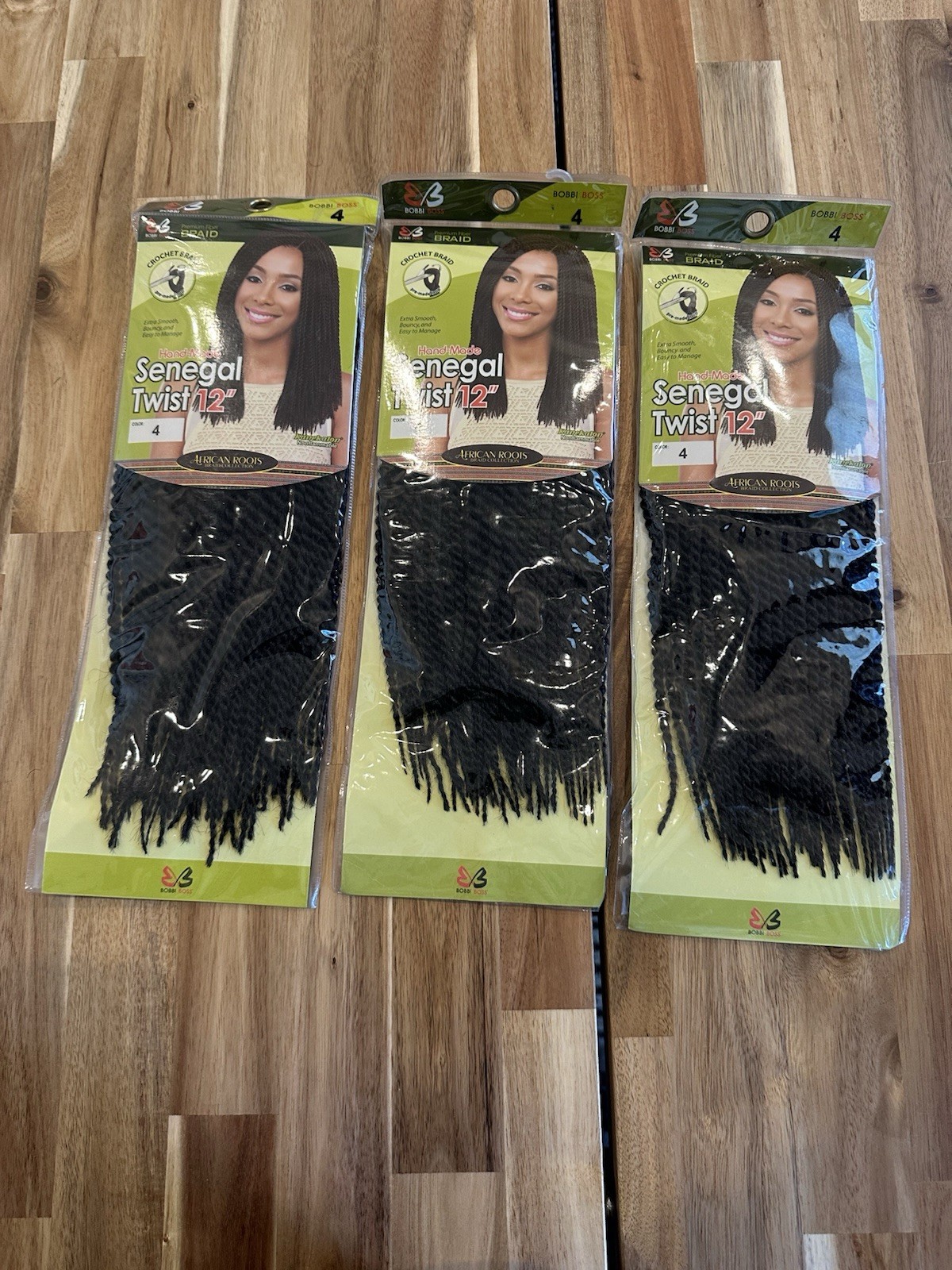 3 Pack Of 12 Inch Senegal Twist Crochet Hair – # 4 Color
