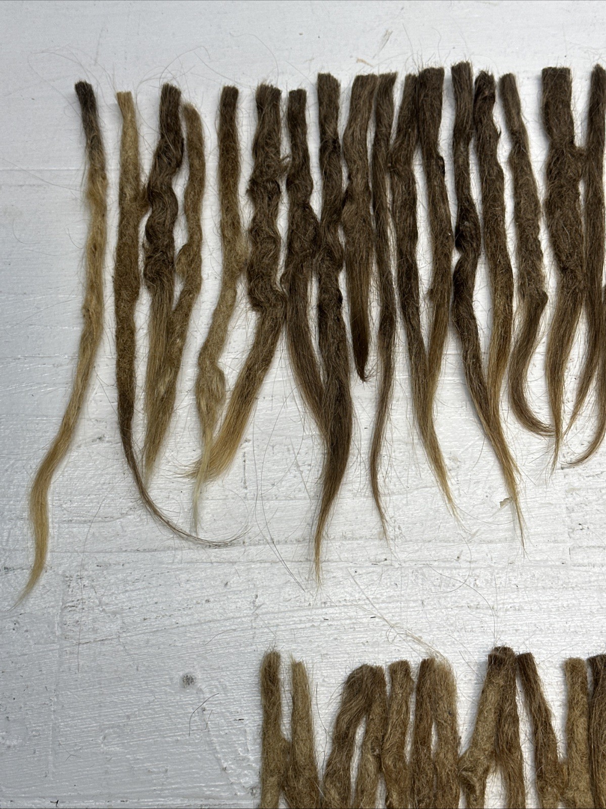 99 Crocheted Paintbrush Tip Human Hair Dreadlocks Caucasian 5”-9” Blonde