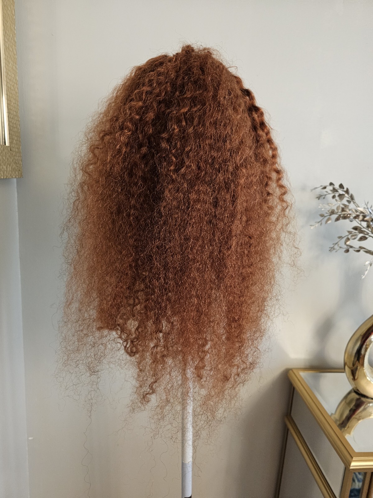 High Quality regular Top 22 to 23″ curly wavy 100% Virgin Human Hair Lace Wig