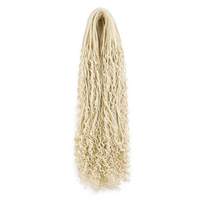 24″ Boho Braids Double Ended Dreadlocks Extension Curly Box Braids Locs DE Dread