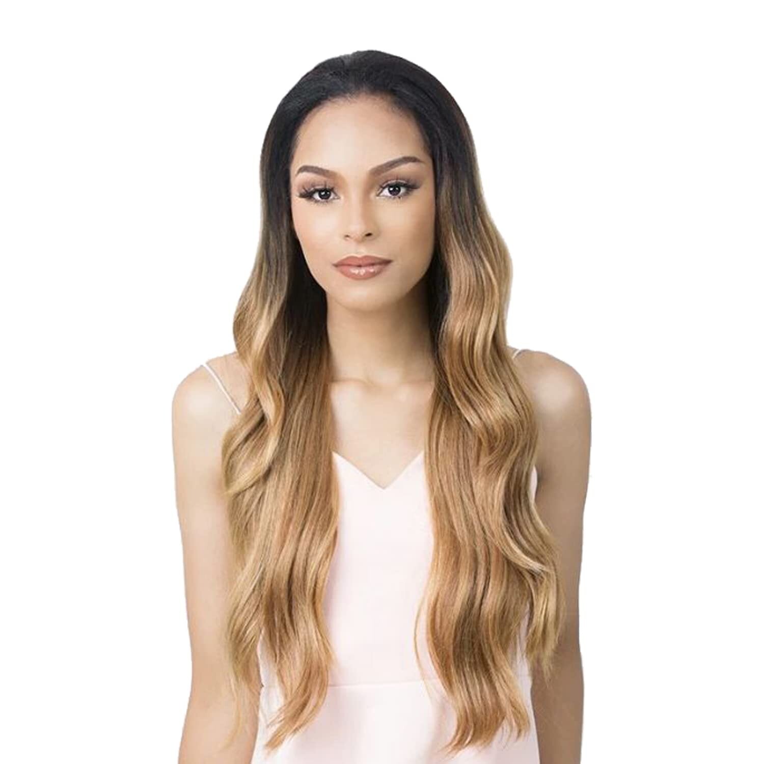 1B Its a wig Goldntree Half Wig & Ponytail High & Low 2 pieces YAKI HEAT SAFE