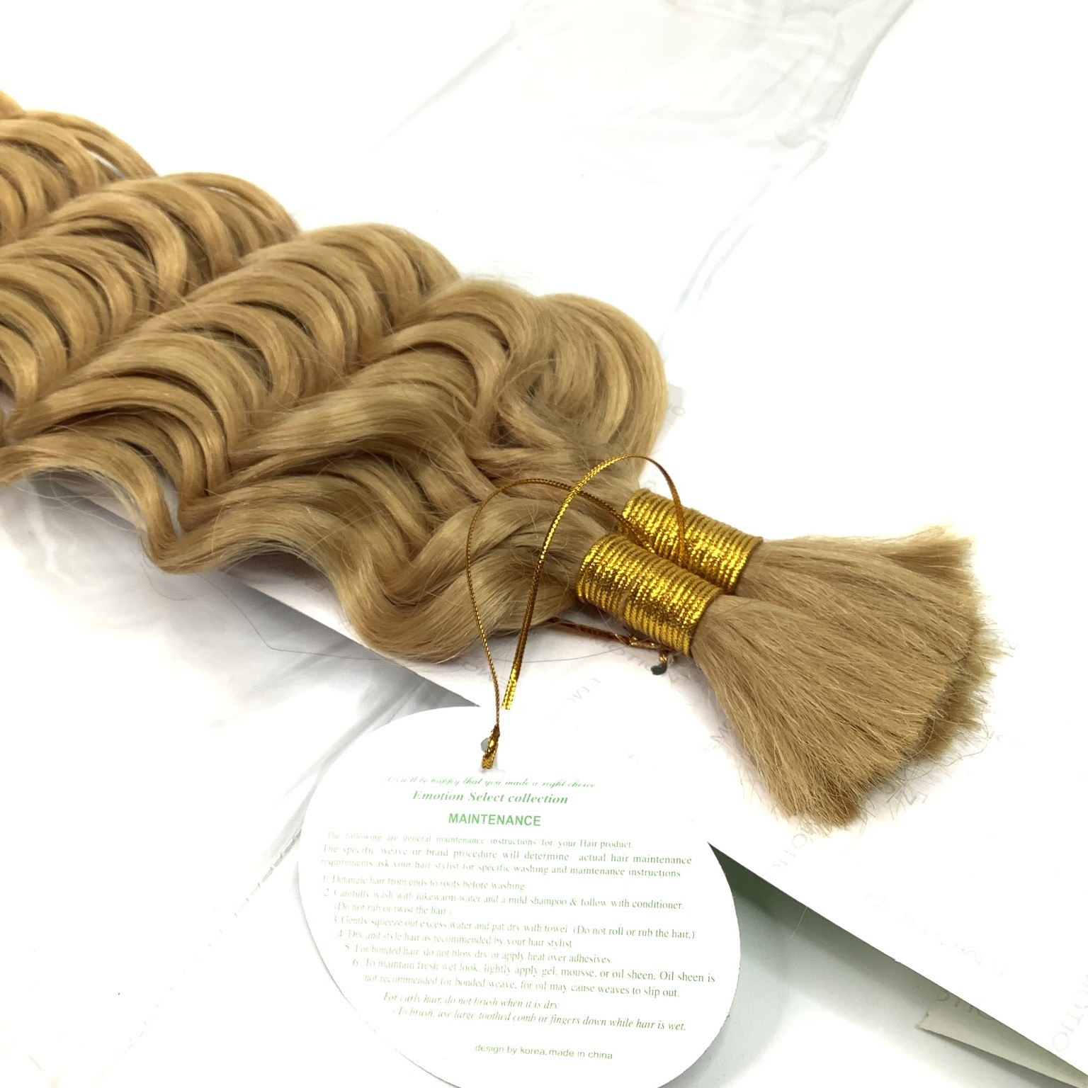 EMOTION RDB-18 Ripple Deep Bulk Human Hair Extension Color 27 18″ Braiding