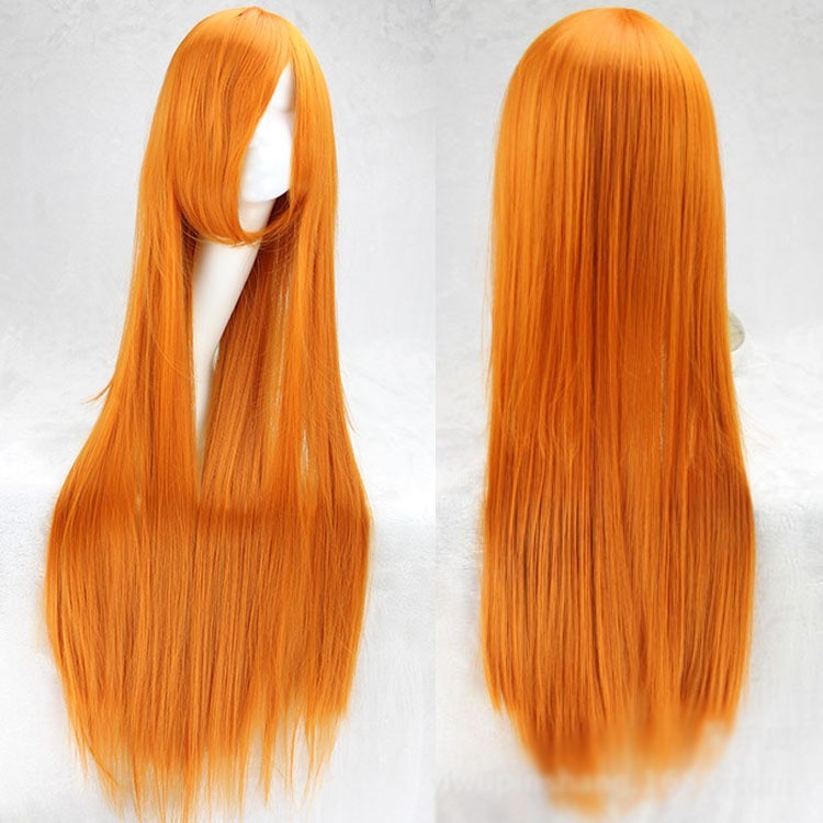Super Long 100CM Full Wigs Fashion Cosplay Costume Hair Anime Wavy Straight Curl