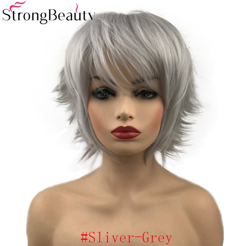 Cosplay Wigs Short Straight Hair For Women Synthetic Capless Daily Lady Wig