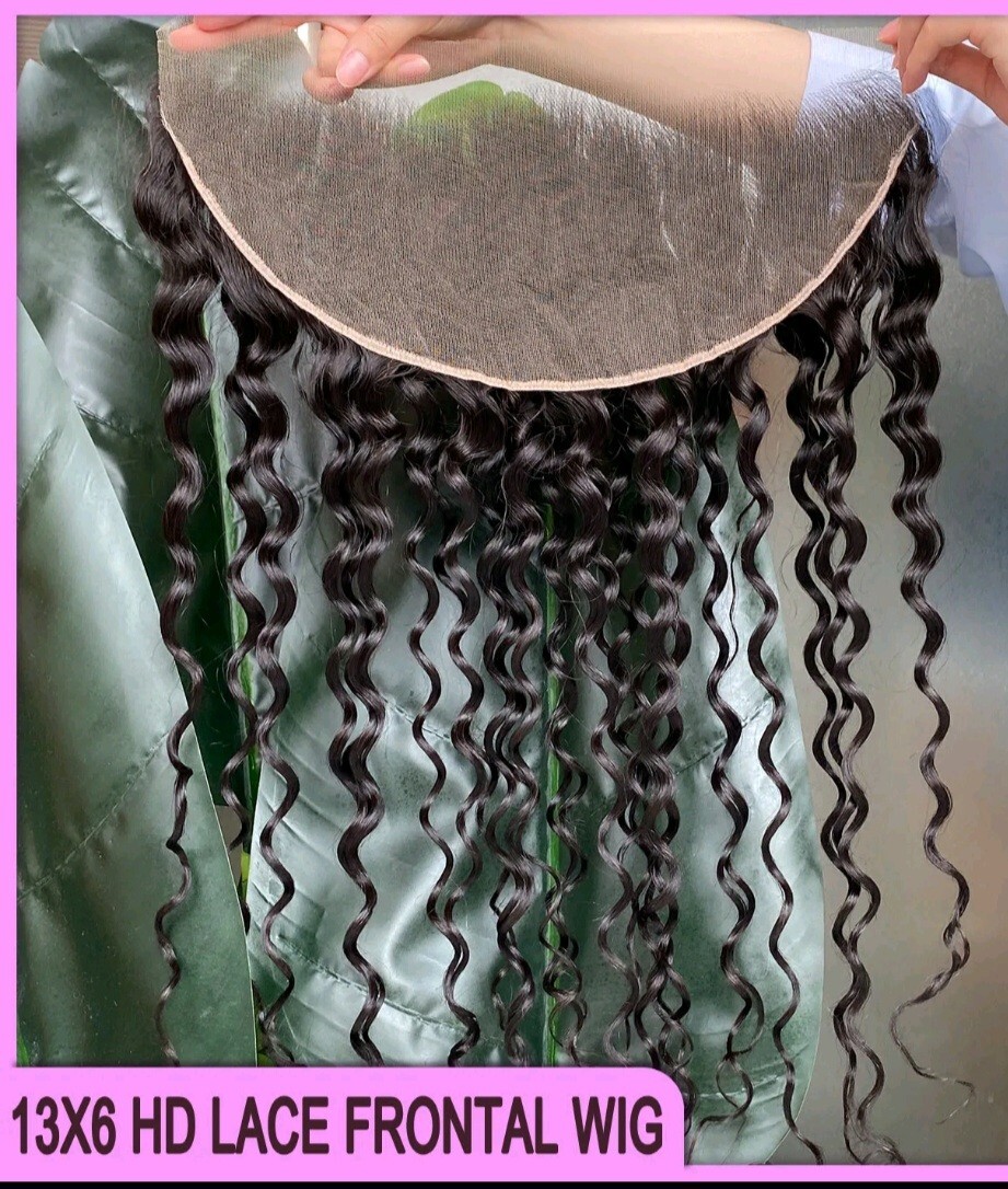 12A 26INCH 13X6 WIDER HD THIN FRONTAL BRAZILIAN VIRGIN HUMAN HAIR WATER WAVE 90g