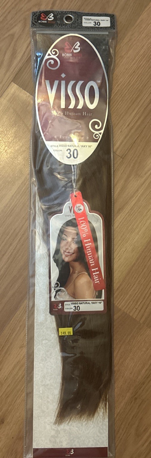 100% Human Hair Ext. Visso. 16”inch. Color #30. 1 Pack For $35