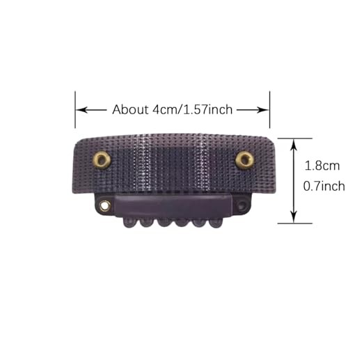 8PCS 2-in-1 Self-Adhesive Hook-and-Loop Wig Clips – Peel-and-Stick Dark Brown