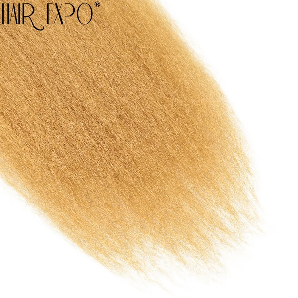 Women’s 26 Pre-stretched Yaki Straight Synthetic Hair Bundles Kanikaron Crochet