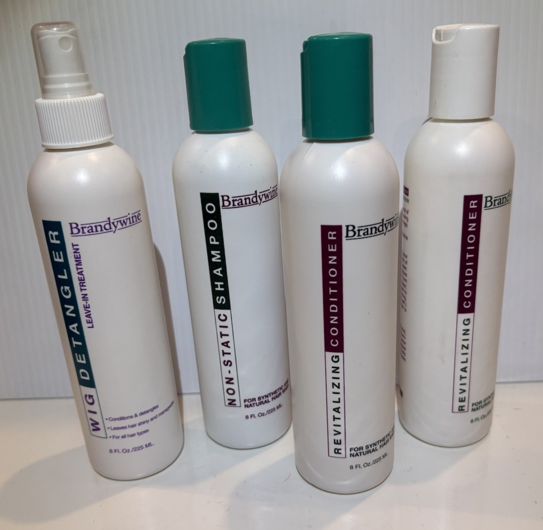 Brandywine Lot Wig Detangler Non-static Shampoo Revitalizing Conditioner X2 8oz