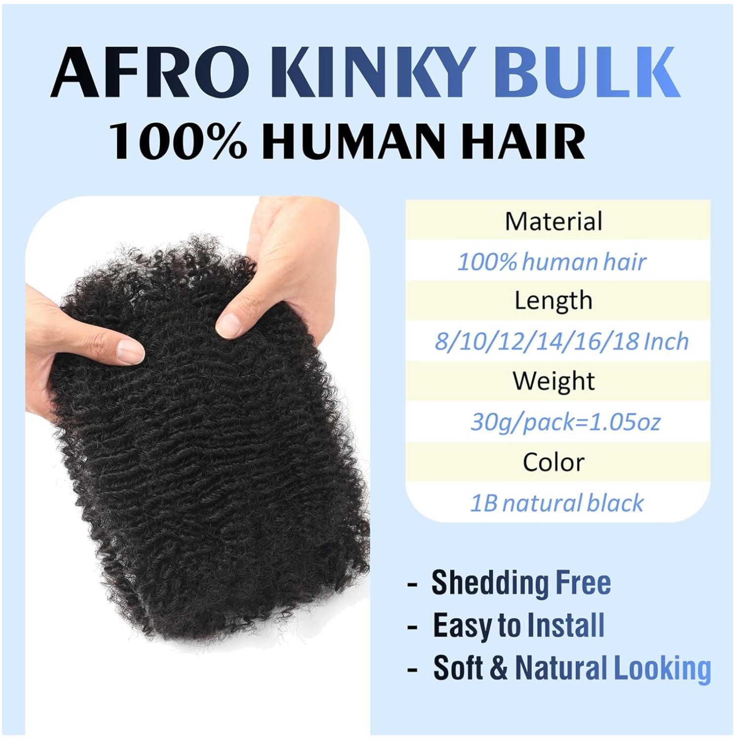 Full Head of Locs with 6-8 Packs of Afro Kinky Bulk