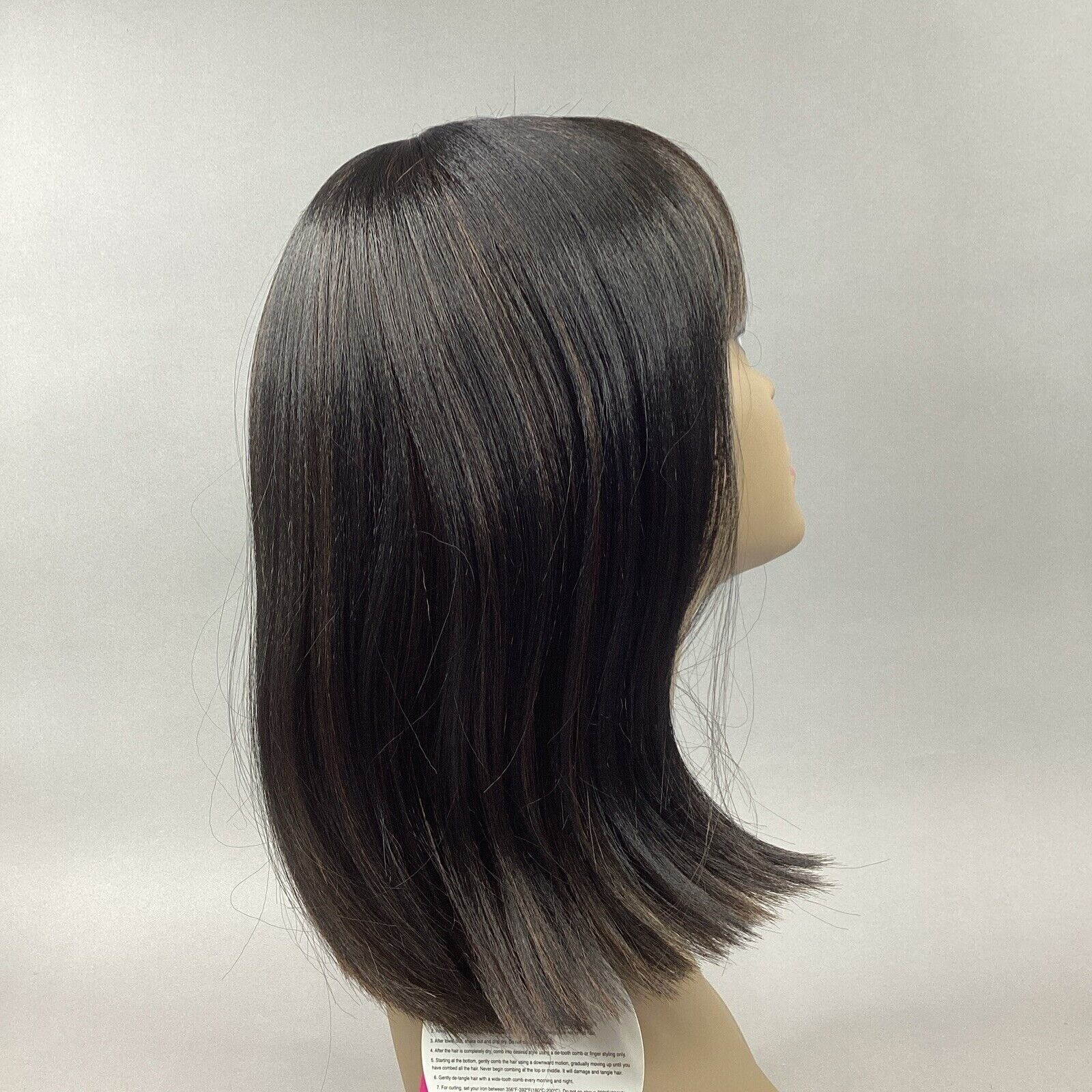 SB009. FEMI #FS1B/30 Off Black Honey Brown Short Straight Premium Synthetic Wig