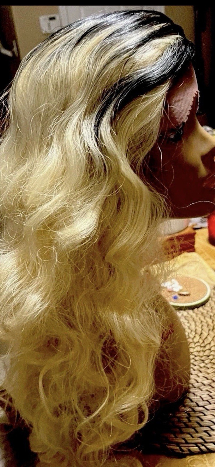 New VANESSA Keke Color: Whitegold Shoulder Length Synthetic Wig Swisslace Front