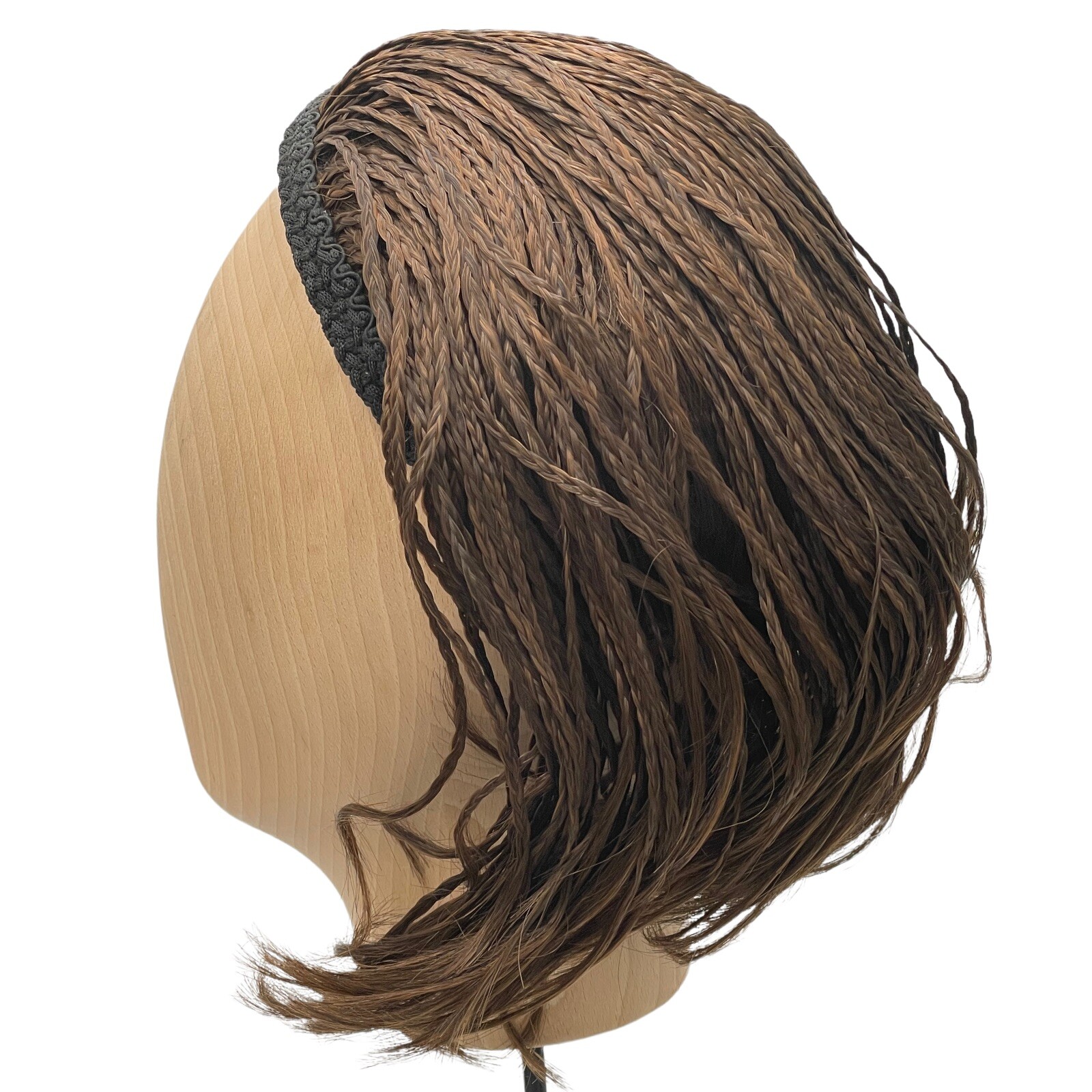 Vintage 90s Ez-On-N-Go Troika Synthetic Headband Hairpiece Drew Wig Brown $58.99