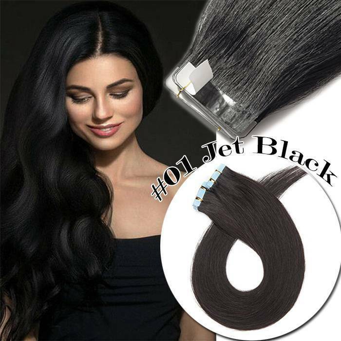 Adhesive Invisible Tape in Remy Human Hair Extensions Skin Weft Brazilian Hair