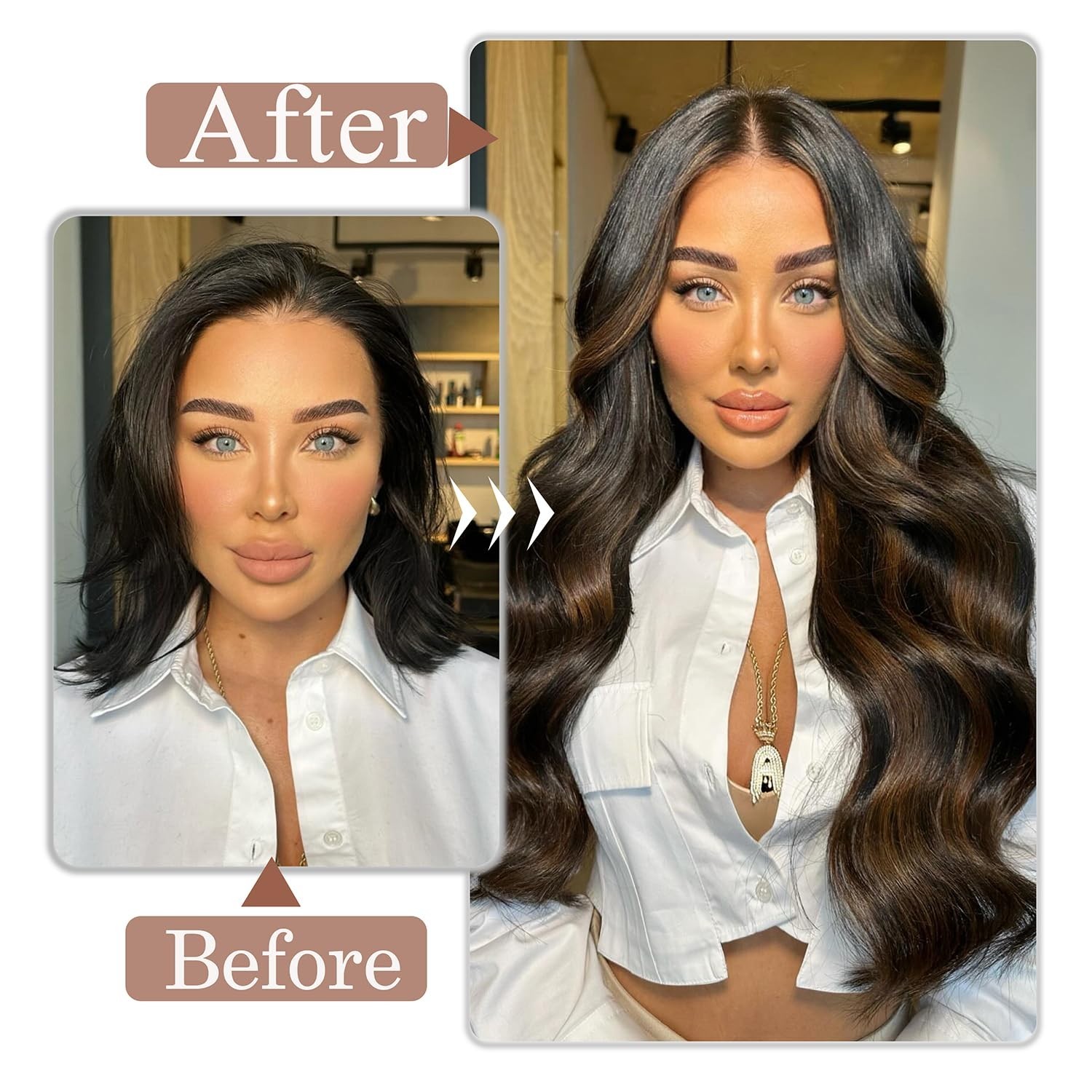 Luxurious 18 Inch Remy Clip-In Hair Extensions – Balayage Chocolate to Caramel