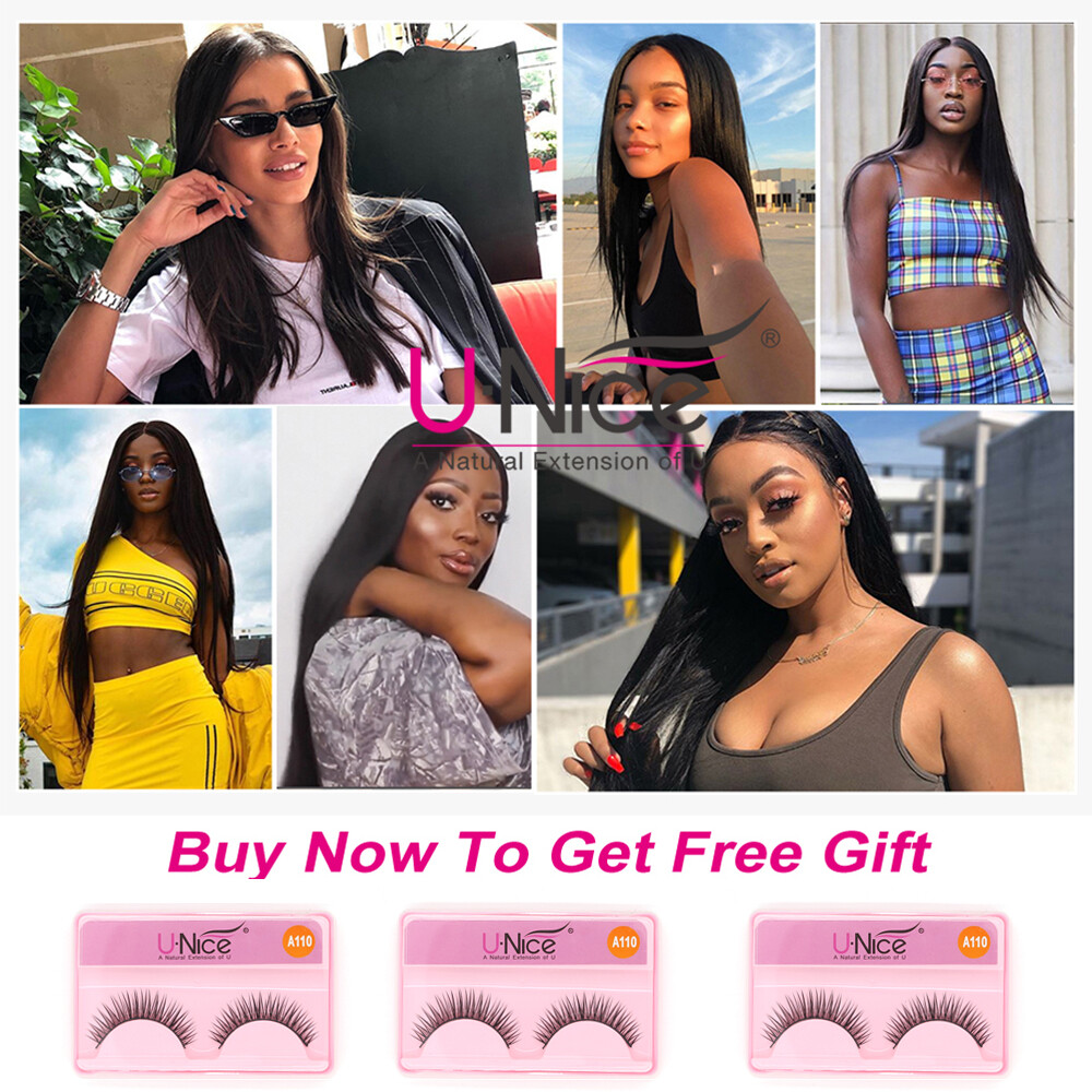 UNice Peruvian Straight 3 Bundles Human Hair Extensions Virgin Hair Weaves Wefts