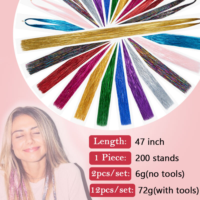 Festival Tinsel/Jumbo Braiding Hair Extensions for Women Girls Kids DIY Braid US