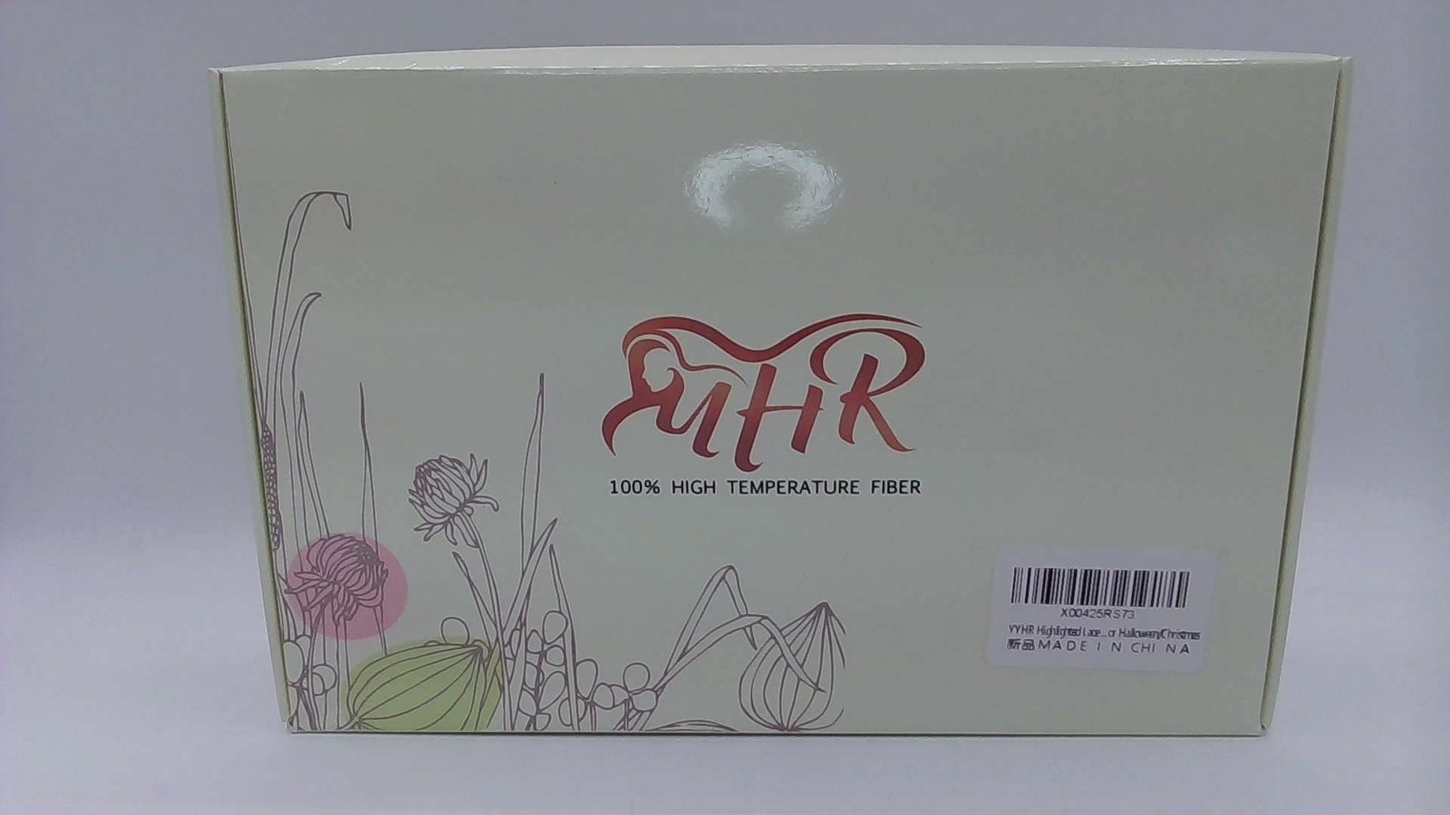 21.65in Beige YVHR High Temperature Fiber Hair Wigs With Bangs 100% Density