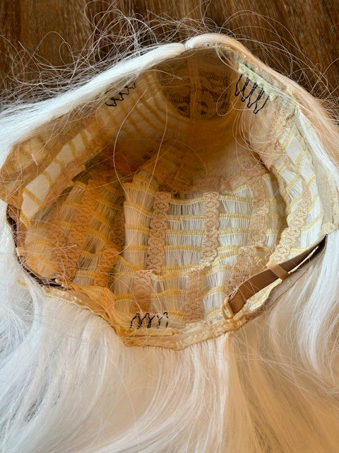 Full White Wig Long Curly Straight Synthetic Hair Cosplay Party Halloween Dress