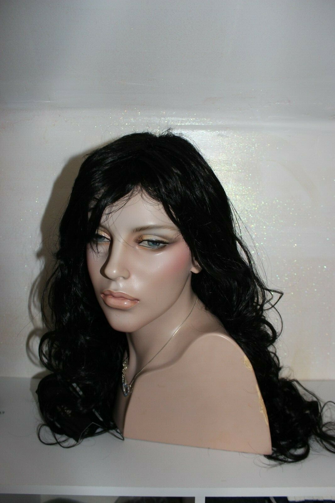 Wig Pro Collection Synthetic Long Wavy Wig 32 inches Bianca in black brown 1b