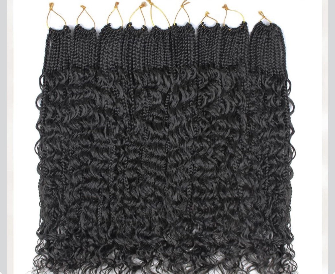 8Packs Boho Box Braids Crochet Hair 18 Inch Goddess Box Braids (18inch, 1b)