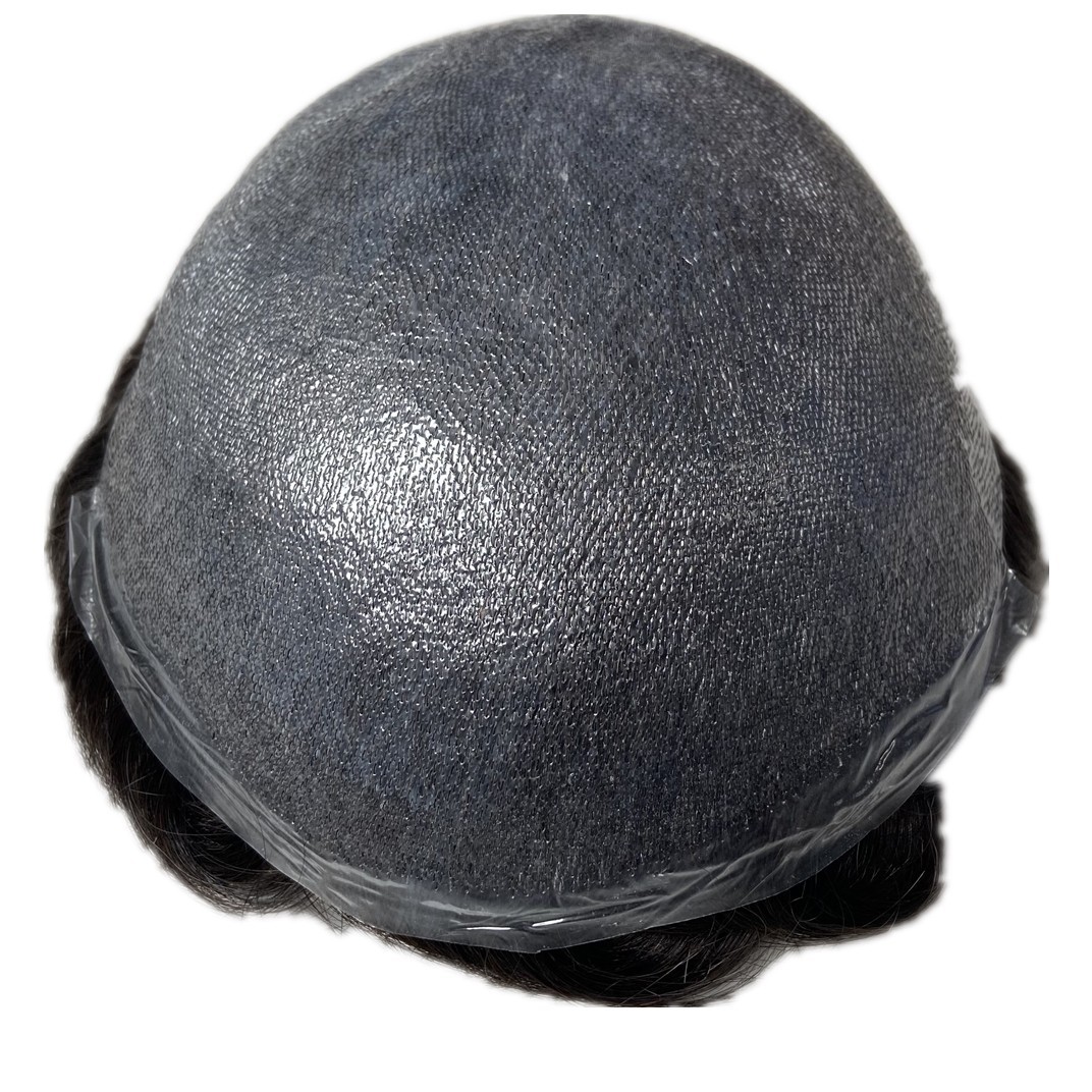 Invisible Men Hairpieces Super Thin Micro Skin Human Hair Replacement Toupee 1B