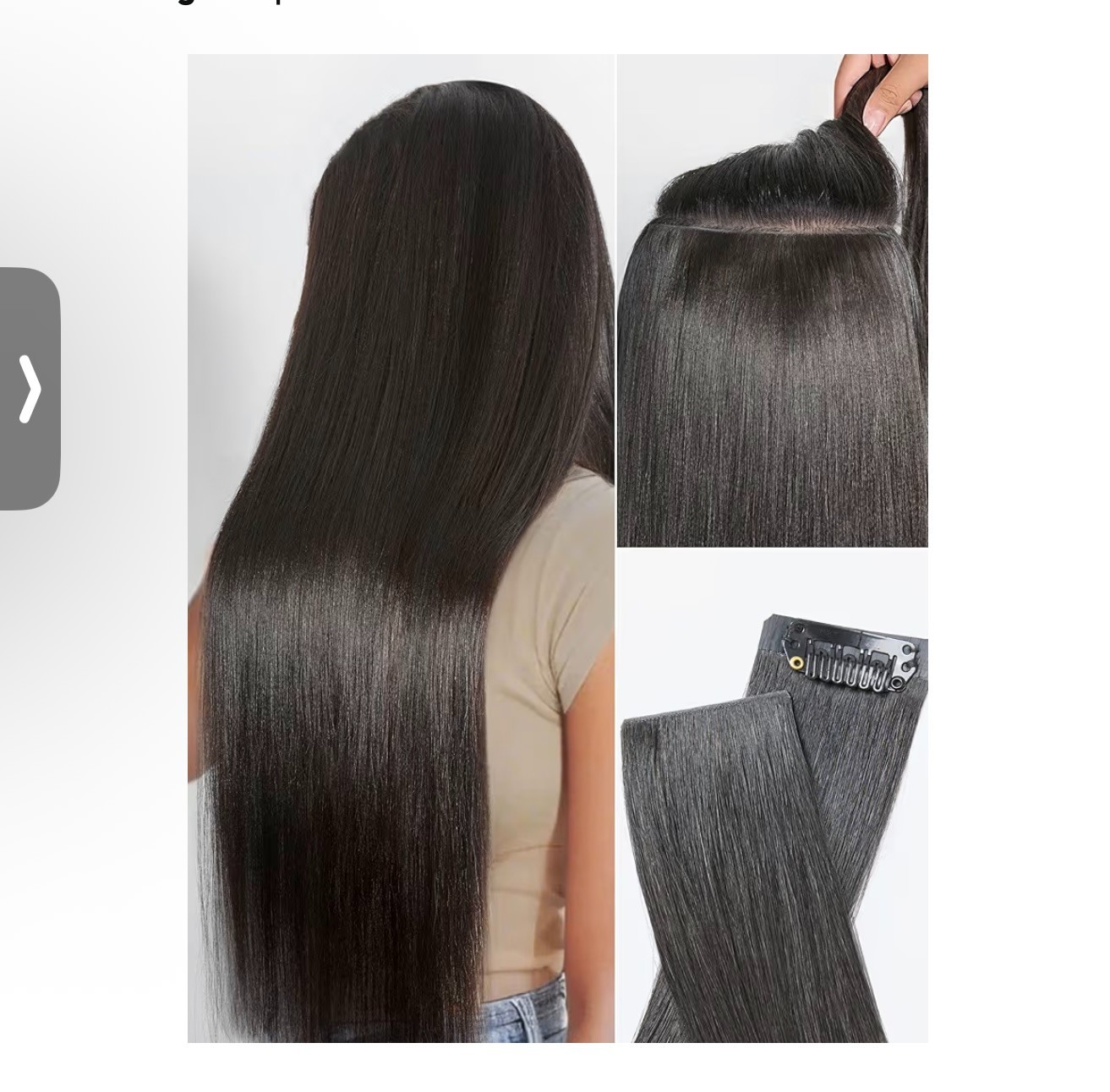 LUVME Invisible Yaki Straight Clip in Hair Extensions Real Human Hair 14″ 6pcs