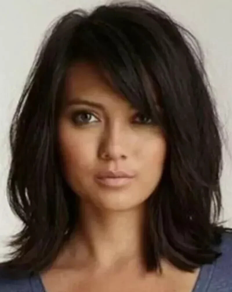 New Short Health Dark Brown /Black New Style lady hair wigs wig for women US