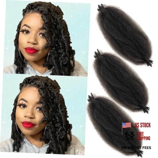 Springy Afro Twist Hair 18 Inch Cuban Twist Hair 3 Packs 18 Inch(Pack of 3) 4#