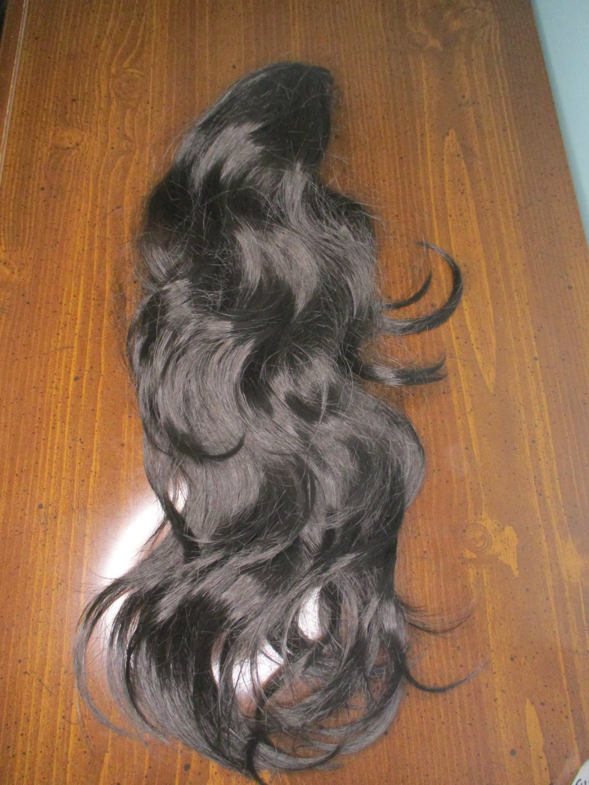 20″ dark brown #5 wavy long hair CLAW CLIP hair EXTENSION clip on PONYTAIL