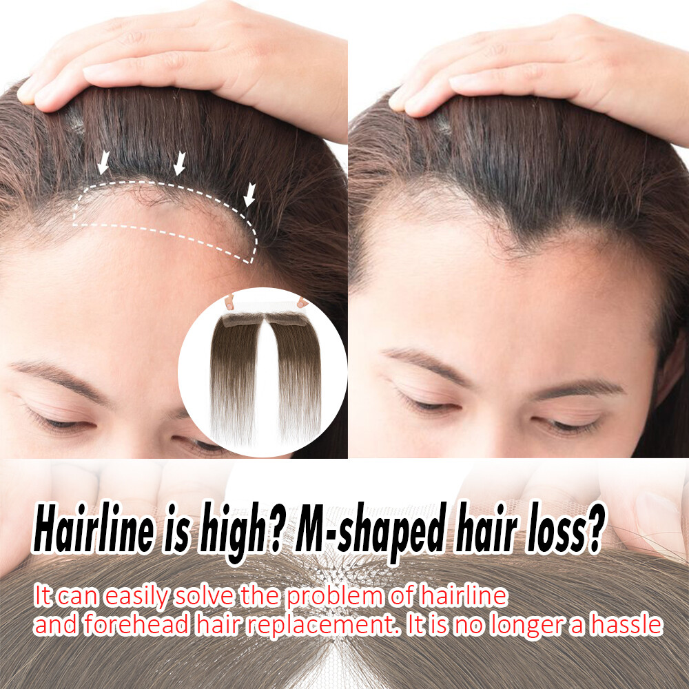 Forehead LACE Hairpiece Toupee Remy Human Hair Frontal Hairline Topper Men/Women