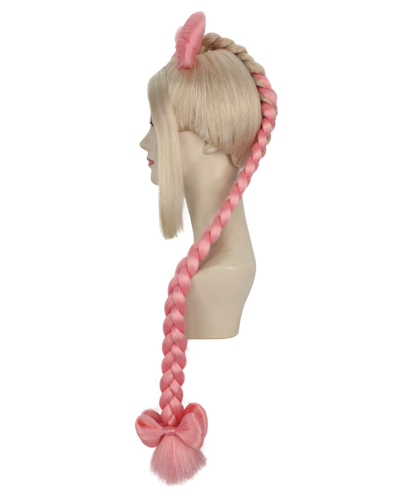 HPO Products Adult Women’s Pink & Blonde Somi Braided Ponyta, Halloween, HW-7126