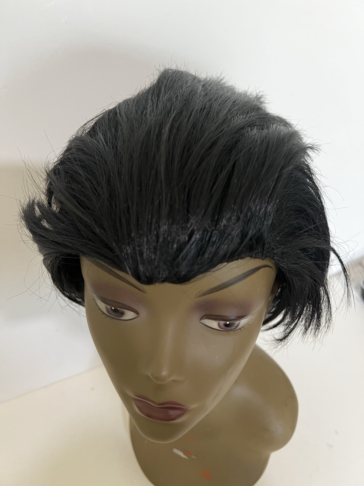 Short Straight Black Pixie Wig Soft Classic Cap Full Synthetic Hair Halloween