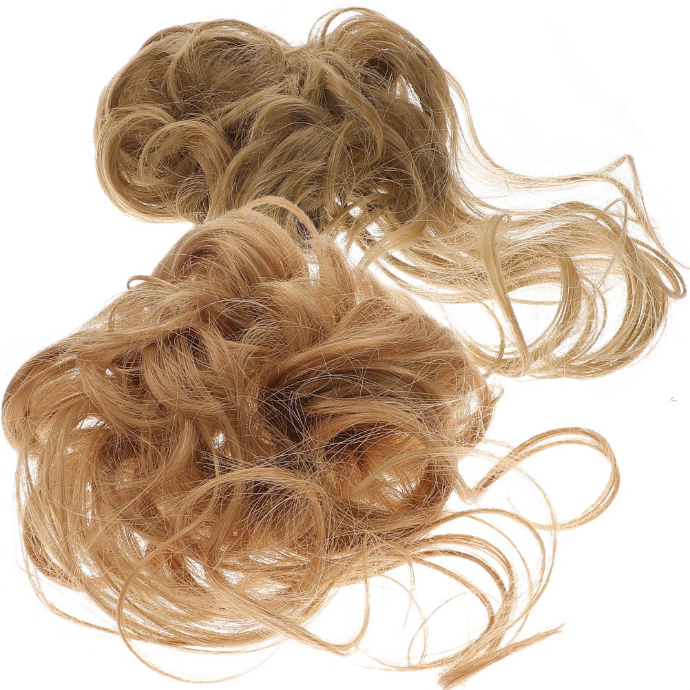 2Pcs Durable Messy Hair Bun Pieces Assorted Color Hair Accessory for Women
