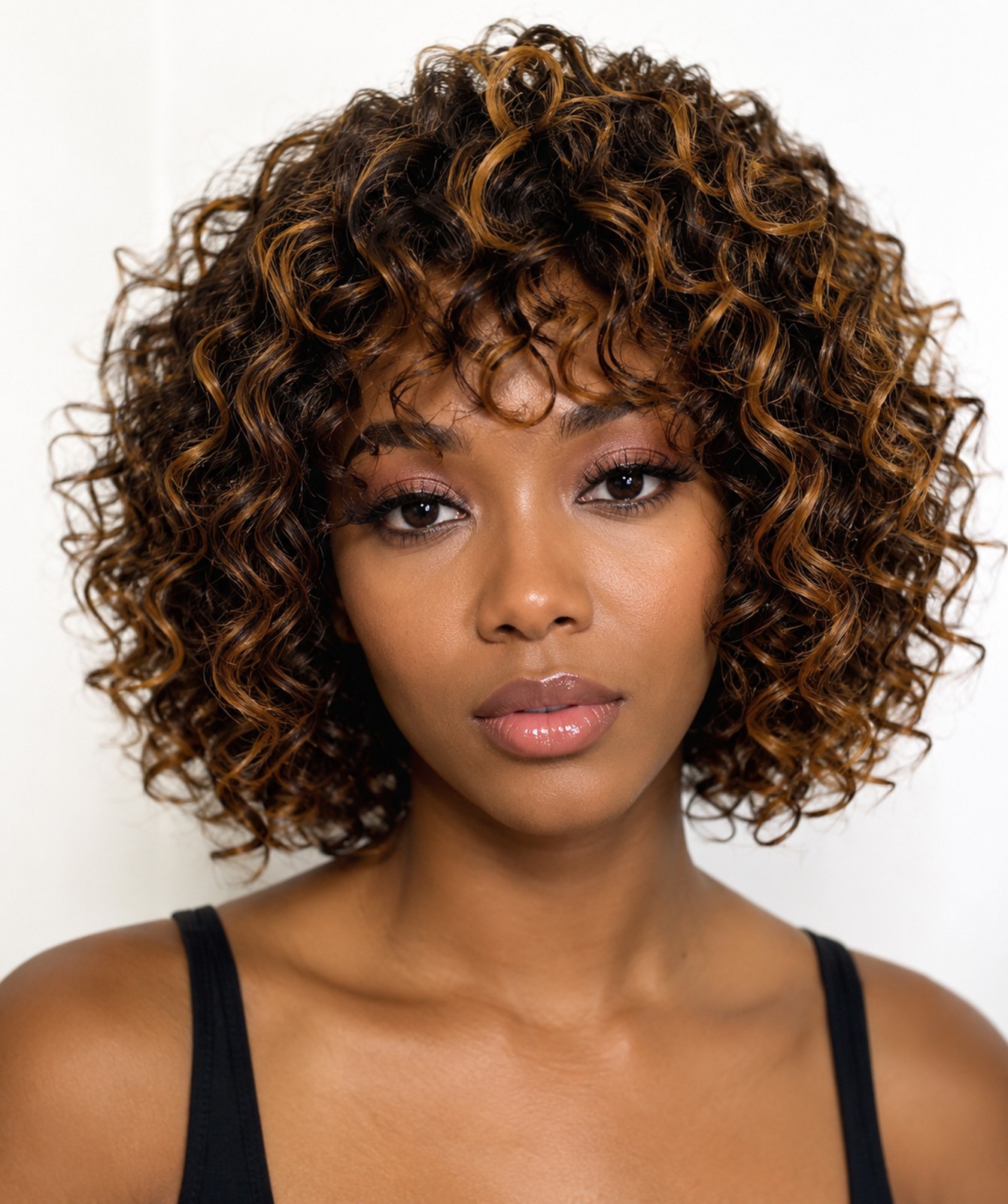 LUXLUXE Gabrielle Curly Pixie 11.5 in Long Full Wig No Lace,BF-0007