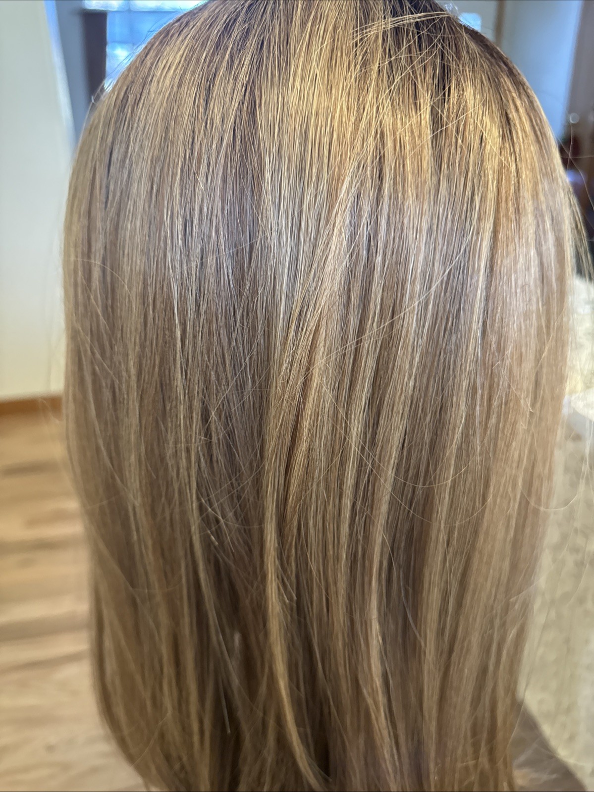 The wig shop half wig combs top and bottom 26 inches long ash blonde 116