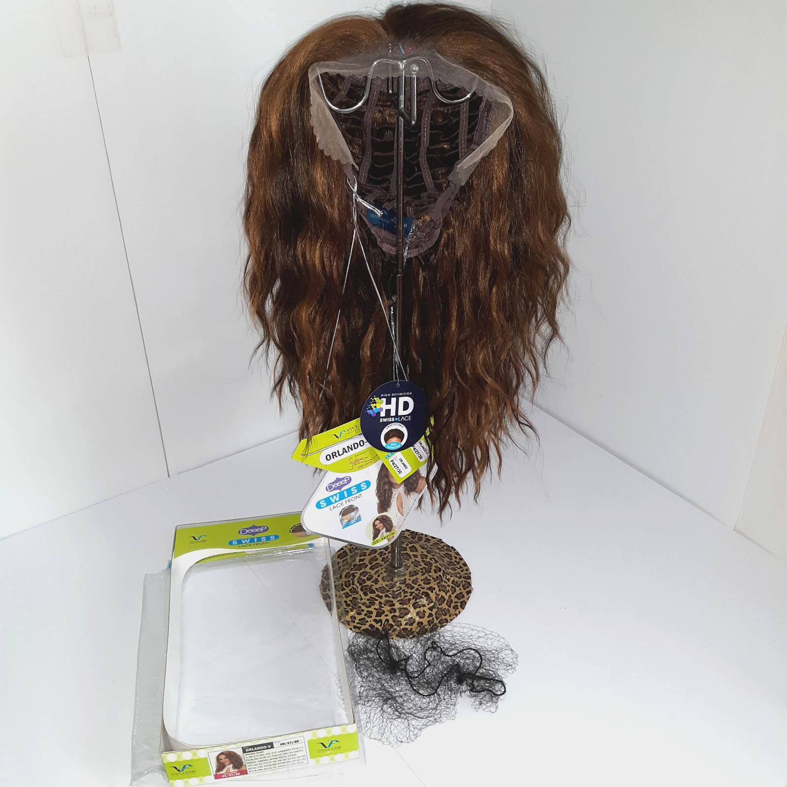 Vivica A Fox Womens Orlando-V Wig Deep Swiss Lace Front Synthetic Hair P4/27/30