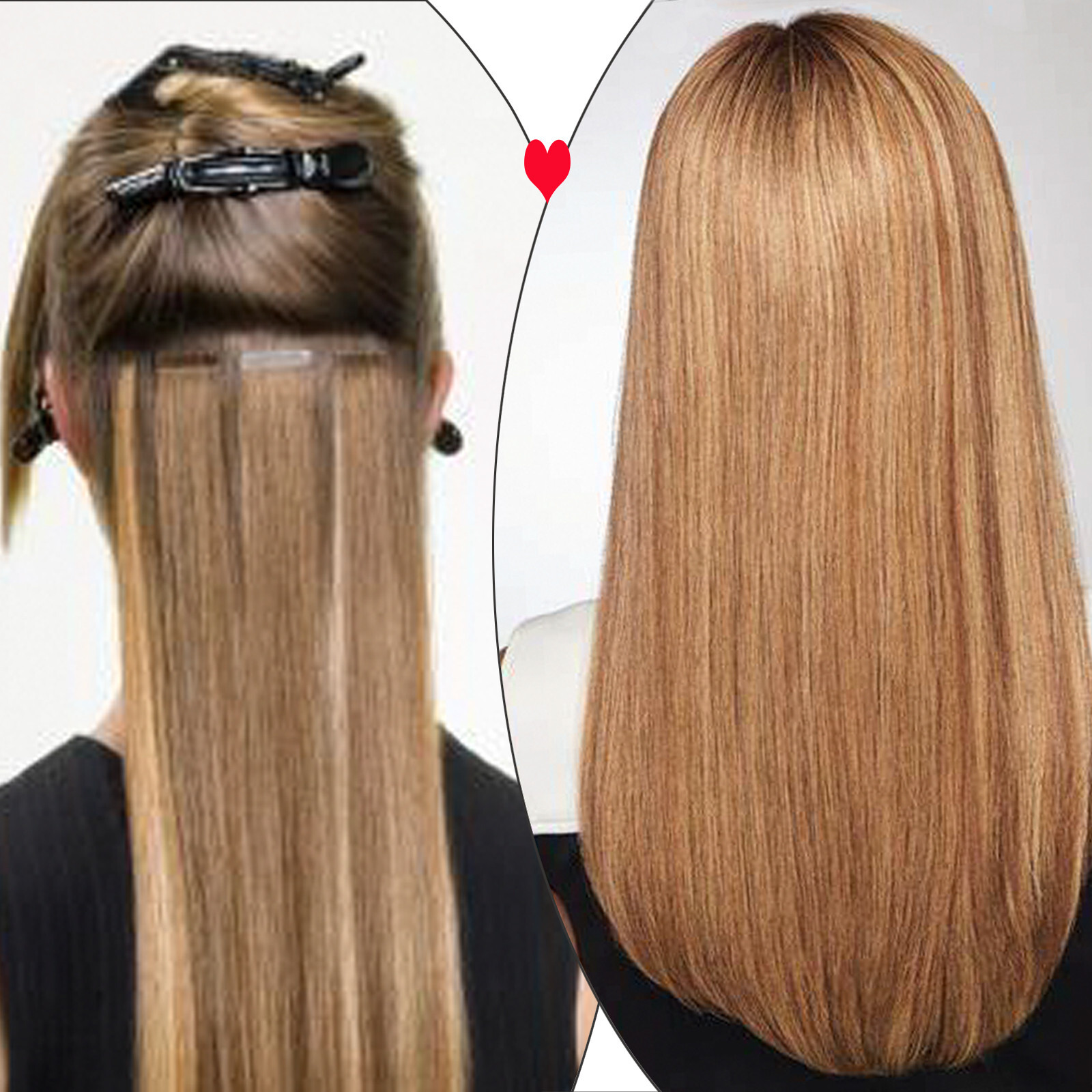 Tape in Remy Human Hair Extensions Seamless Skin Wefts Premium Thick Hair16-24in