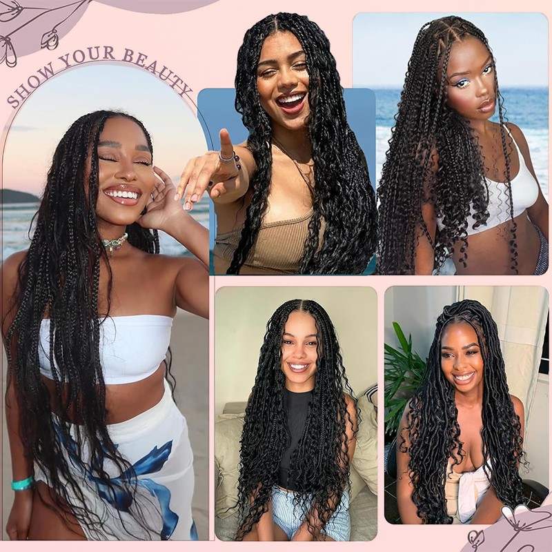 Human Braiding Hair for Boho Braids 200G 2*Bulks Deep Water Wave Bulk No Weft US